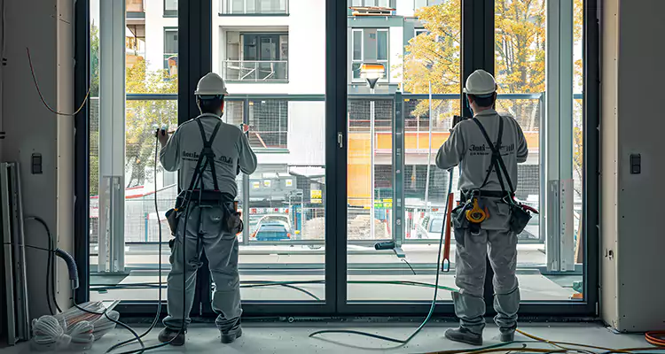 Patio Door Glass Replacement with Built-In Blinds in Fruit Cove, FL